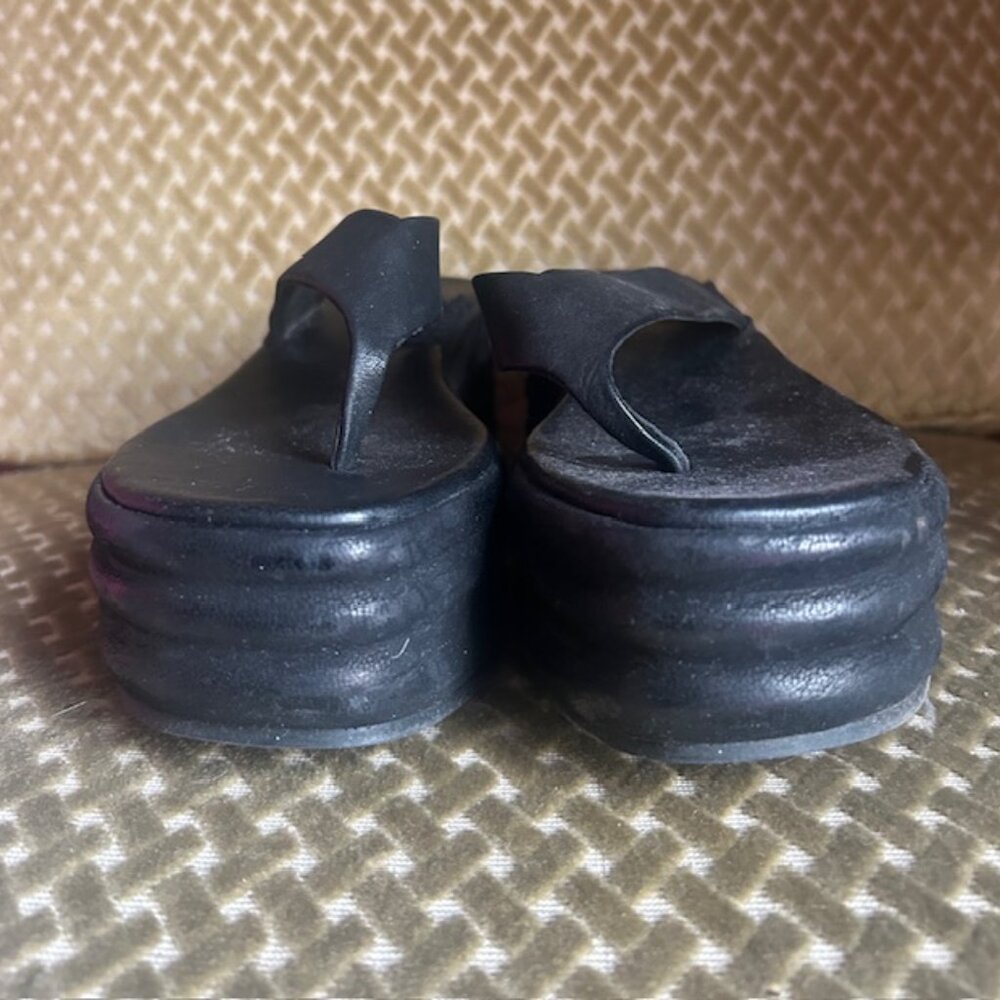 Free People Black Platform Thong Mules - Picture 7 of 14